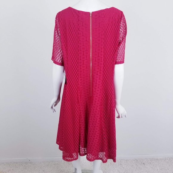 Danny & Nicole Floral Lace Fit & Flare Dress 16W - Picture 6 of 6